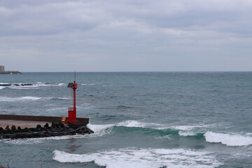 lighthouse on the sea