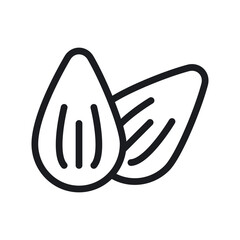 Almond icons vector icon design. modern flat and line design