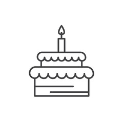 Birthday cake icons vector icon design. modern flat and line design