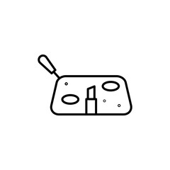 Cosmetic bag icons vector icon design. modern flat and line design