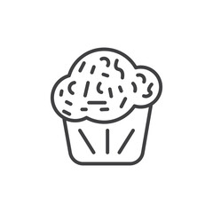 Cupcake icons vector icon design. modern flat and line design
