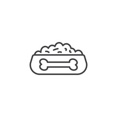 Dog feeding icons vector icon design. modern flat and line design