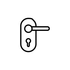 Door handle icons vector icon design. modern flat and line design