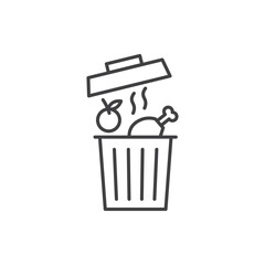 Food waste icons vector icon design. modern flat and line design