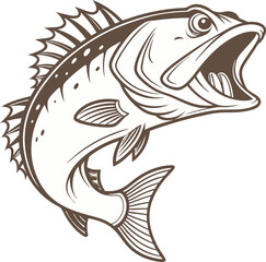 vector illustration of a fish