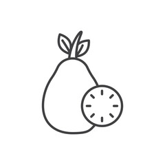 Guava icons vector icon design. modern flat and line design