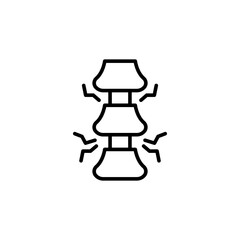 Herniated disc icons vector icon design. modern flat and line design