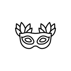 Mask for brazil carnival celebration icons vector icon design. modern flat and line design
