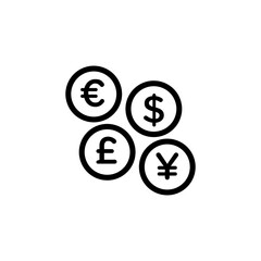 Money icons vector icon design. modern flat and line design