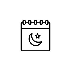 Ramadan calendar icons vector icon design. modern flat and line design