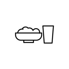 Ramadan breakfast icons vector icon design. modern flat and line design