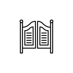 Saloon door icons vector icon design. modern flat and line design