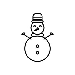Snowman icons vector icon design. modern flat and line design