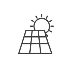 Solar energy icons vector icon design. modern flat and line design