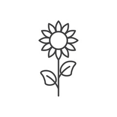 Sunflower icons vector icon design. modern flat and line design