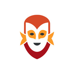 Comedy Tragedy Theater Masks on Transparent Background