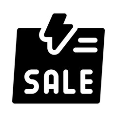 Flash Sale glyph icon