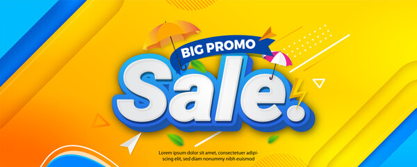 abstract background promotion banner with discount