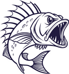 Fish Illustration With Angry Face