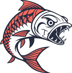 vector illustration of a fish