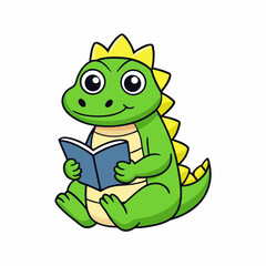 cartoon crocodile vector silhouette illustration isolated on white background