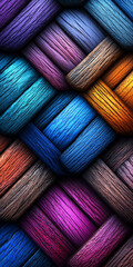  Colorful Woven Textures in Wood Pattern