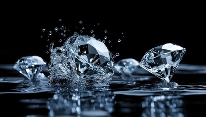 Sparkling Diamonds in Water