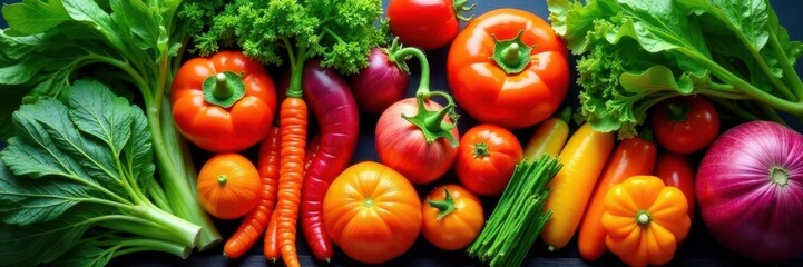 Fototapeta premium Vibrant, fresh vegetables arranged attractively , organic, potato