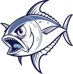 vector illustration of a fish