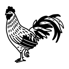 ornate chicken vector graphic design