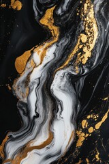 Abstract flowing composition featuring swirling patterns of color and texture