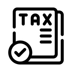 Tax filing line icon
