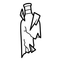 damaged bottle line art