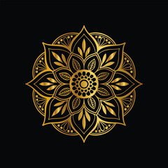 Download Mandala design in golden color Stock Vector and explore similar vectors at Adobe Stock
