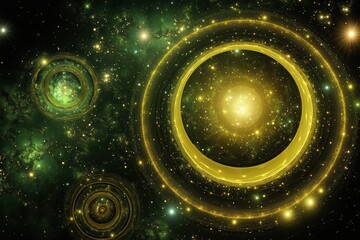 Cosmic Rings of Light, Green Nebula