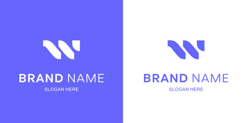 Creative Letter W Logo with Abstract, Illustration, Design Inspiration, Vector, Icon