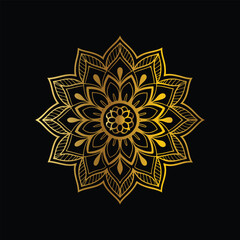 Download Mandala design in golden color Stock Vector and explore similar vectors at Adobe Stock