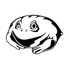 cute toad vector drawing