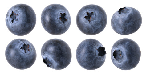 Close-up, Blueberry isolated, transparent PNG, PNG format, Blueberry macro studio photo