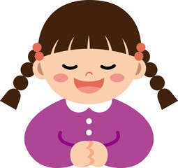 기도하는 여자 어린이