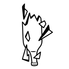 damaged bottle line art