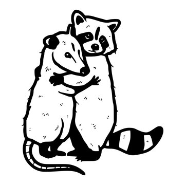 Raccoon clip art preview