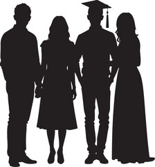 silhouettes of people