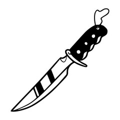 stylized knife vector illustration