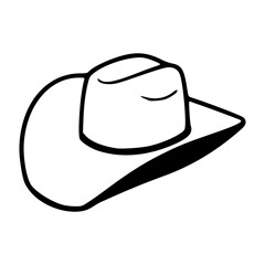 classic cowboy hat outline