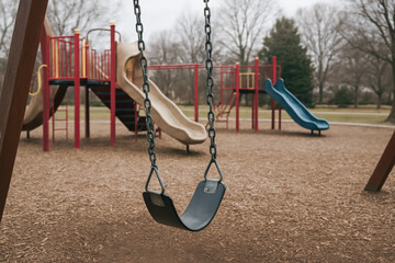 playground with swings and slides symbolizes stagnation in economy as it reflects lack of growth and activity