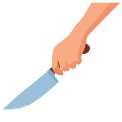 hand holding a knife
