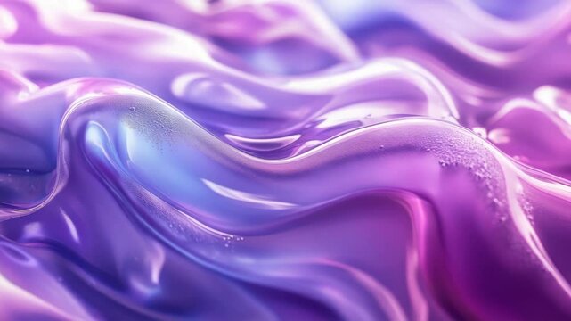 Abstract Purple and Blue Liquid Waves