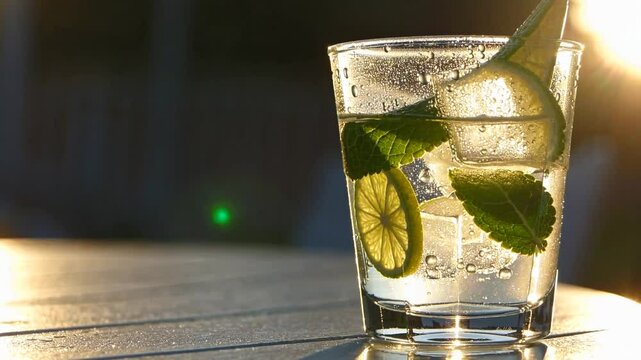 Refreshing Summer Drink with Lime & Mint - Perfect for Hot Days
