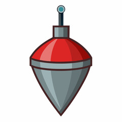 vector illustration of a red and green lamp